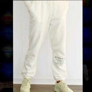 petite cream missguided oversized 90s joggers
